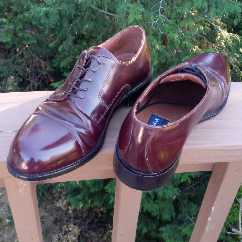 Bostonian Akron burgundy leather oxford dress shoes sz 7 1/2